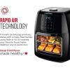 imageChefman 6 Liter Digital Fryer Rotisserie Convection Oven 8 Presets to Air Fry Roast Dehydrate Bake ampamp More BPAFree Auto ShutOff Accessories Included XL Family Size BlackAir Fryer  Rotisserie