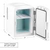imageChefman  Iceman Portable Mirrored Beauty Fridge With LED Lighting 4L Mini Refrigerator Skin Care Makeup Storage wMirror ampamp Light Chill Serums And Face Masks For Desktop Or Travel Cool ampamp Heat