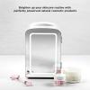imageChefman  Iceman Portable Mirrored Beauty Fridge With LED Lighting 4L Mini Refrigerator Skin Care Makeup Storage wMirror ampamp Light Chill Serums And Face Masks For Desktop Or Travel Cool ampamp Heat