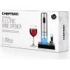 imageChefman Electric Wine Opener W Foil Cutter OneTouch Open 30 Bottles On Single Charge Automatic Corkscrew ampamp Foil Remover Rechargeable Battery 110 Watts 120 Volts Stainless