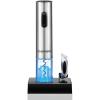 imageChefman Electric Wine Opener W Foil Cutter OneTouch Open 30 Bottles On Single Charge Automatic Corkscrew ampamp Foil Remover Rechargeable Battery 110 Watts 120 Volts Stainless