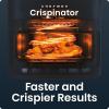 imageChefman Crispinator Air Fryer 6in1 with 8 Qt capacity 450F Max Temp with TurboFry Pro Technology for Fast and Even Results Viewing Window Nonstick Ceramic Basket 10Pc Liner Starter PackMidnight