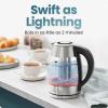 imageCHEFMAN Lightning HighPowered Electric Kettle 18L 1750W Rapid Boil 2 Cups in 2 Minutes BPA Free Cordless Tea Kettle with Digital Temperature Control and 1Hour Keep Hot  Stainless SteelStainless  Temp Control