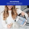 imageCHEFMAN Lightning HighPowered Electric Kettle 18L 1750W Rapid Boil 2 Cups in 2 Minutes BPA Free Cordless Tea Kettle with Digital Temperature Control and 1Hour Keep Hot  Stainless SteelStainless Steel