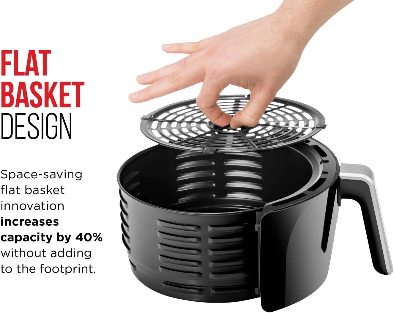 imageChefman Air Fryer TurboFry 9Qt 6in1 HighPowered 450F Cooking for Crispier French Fries Chicken and Onion Rings XL Windowed Basket Air Fry Bake Broil Reheat Dehydrate Defrost  Black36 Quart