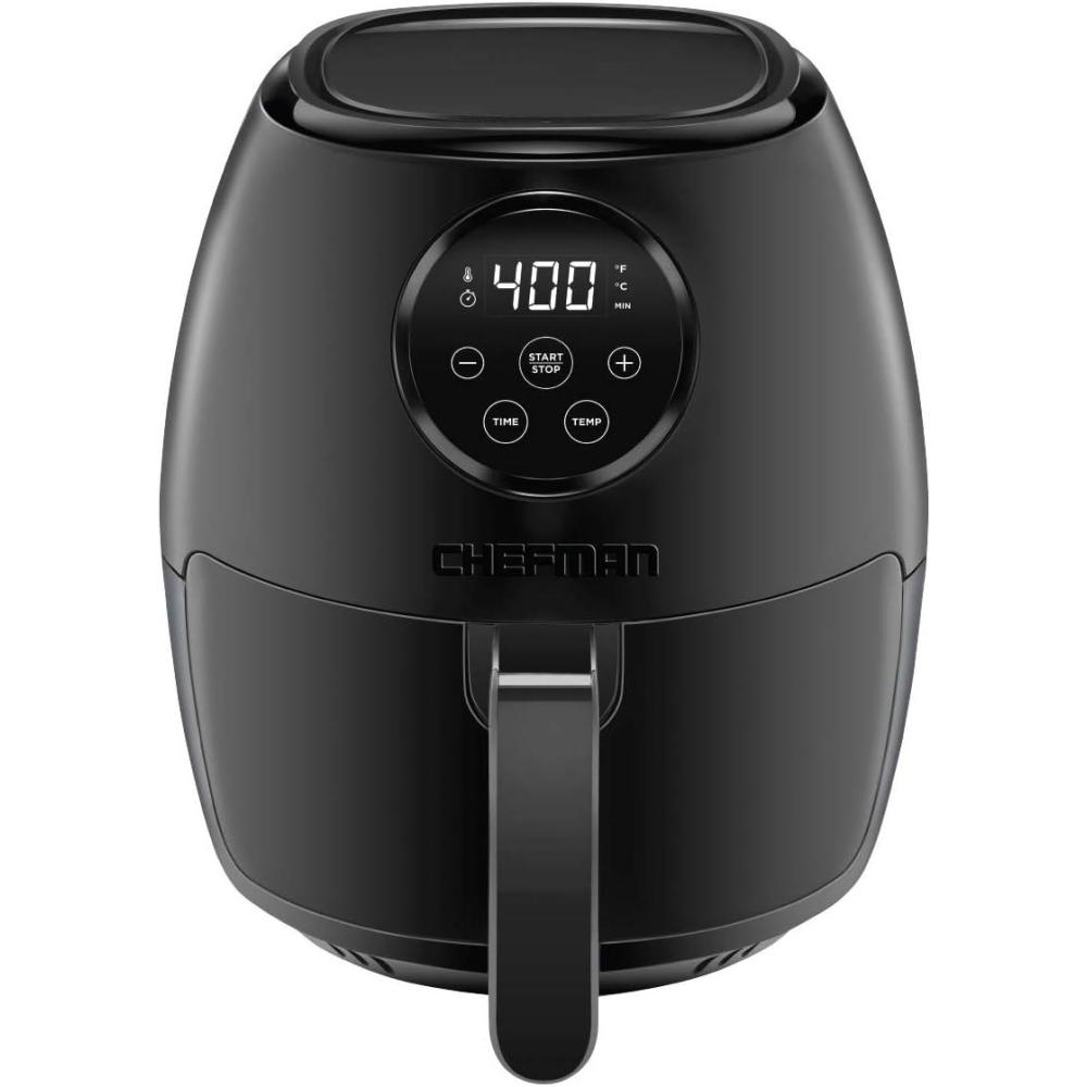imageChefman Air Fryer TurboFry 9Qt 6in1 HighPowered 450F Cooking for Crispier French Fries Chicken and Onion Rings XL Windowed Basket Air Fry Bake Broil Reheat Dehydrate Defrost  Black36 Quart