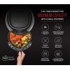 imageChefman Air Fryer TurboFry 9Qt 6in1 HighPowered 450F Cooking for Crispier French Fries Chicken and Onion Rings XL Windowed Basket Air Fry Bake Broil Reheat Dehydrate Defrost  Black36 Quart