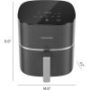 imageChefman Air Fryer TurboFry 9Qt 6in1 HighPowered 450F Cooking for Crispier French Fries Chicken and Onion Rings XL Windowed Basket Air Fry Bake Broil Reheat Dehydrate Defrost  Black5 Quart