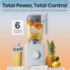 imageChefman Obliterator 48 oz Countertop Blender for Smoothies 1380W Motor to Crush Ice Nuts and Frozen Fruit with Stainless Steel Blade Auto Blend Function Includes 20 oz Travel JarConcrete