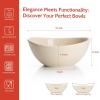 imageSweese 5 Inch Porcelain Small 10 oz Bowls Set of 6 for Dessert  Ice cream  Soup  Rice  Fruits  Small Portions  Microwave Dishwasher and Oven Safe  WhiteBeige