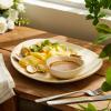imageSweese 5 Inch Porcelain Small 10 oz Bowls Set of 6 for Dessert  Ice cream  Soup  Rice  Fruits  Small Portions  Microwave Dishwasher and Oven Safe  WhiteBeige