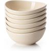 imageSweese 5 Inch Porcelain Small 10 oz Bowls Set of 6 for Dessert  Ice cream  Soup  Rice  Fruits  Small Portions  Microwave Dishwasher and Oven Safe  WhiteBeige