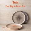 imageSweese Dinner Plates 10 Inch Round Porcelain Plates Dish Set for Lunch Party Wedding Restaurant Microwave Oven Dishwasher Safe Plates Set of 6 Cool Assorted ColorsNeutral