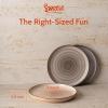 imageSweese Dinner Plates 10 Inch Round Porcelain Plates Dish Set for Lunch Party Wedding Restaurant Microwave Oven Dishwasher Safe Plates Set of 6 Cool Assorted ColorsNeutral