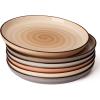 imageSweese Dinner Plates 10 Inch Round Porcelain Plates Dish Set for Lunch Party Wedding Restaurant Microwave Oven Dishwasher Safe Plates Set of 6 Cool Assorted ColorsNeutral