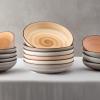 imageSweese Pasta Bowls Set of 6 30 Ounce Ceramic Salad Plates for Dishwasher ampamp Microwave Safe  Solid Salad Bowls Soup Bowls  Deep Plates Lipped Edges Oven Safe Porcelain Plates Serving BowlsNeutral