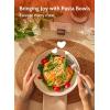 imageSweese Pasta Bowls Set of 6 30 Ounce Ceramic Salad Plates for Dishwasher ampamp Microwave Safe  Solid Salad Bowls Soup Bowls  Deep Plates Lipped Edges Oven Safe Porcelain Plates Serving BowlsNeutral