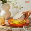 imageSweese Plates and Bowls Sets 18 Piece Dinnerware Set Porcelain Round Dinner Set for 6 Scratch Resistant Dishes Set Dishwasher and Oven Microwave Safe Handpainted Swirl Dishware Sets NeutralAssorted Colors