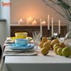 imageSweese Plates and Bowls Sets 18 Piece Dinnerware Set Porcelain Round Dinner Set for 6 Scratch Resistant Dishes Set Dishwasher and Oven Microwave Safe Handpainted Swirl Dishware Sets NeutralAssorted Colors