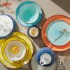imageSweese Plates and Bowls Sets 18 Piece Dinnerware Set Porcelain Round Dinner Set for 6 Scratch Resistant Dishes Set Dishwasher and Oven Microwave Safe Handpainted Swirl Dishware Sets NeutralAssorted Colors