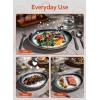 imageSweese Porcelain Dinner Plates 11 Inch Handmade Plates Set of 6 Dish Set for Lunch Party Wedding Restaurant Microwave Oven Dishwasher Safe Each Different11 Inch