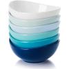 imageSweese 5 Inch Porcelain Small 10 oz Bowls Set of 6 for Dessert  Ice cream  Soup  Rice  Fruits  Small Portions  Microwave Dishwasher and Oven Safe  WhiteCool Assorted Color