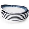 imageSweese Porcelain Dinner Plates 11 Inch Handmade Plates Set of 6 Dish Set for Lunch Party Wedding Restaurant Microwave Oven Dishwasher Safe Each Different78 Inch