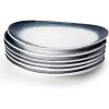 imageSweese Porcelain Dinner Plates 11 Inch Handmade Plates Set of 6 Dish Set for Lunch Party Wedding Restaurant Microwave Oven Dishwasher Safe Each Different11 Inch