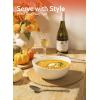 imageSweese 8 Inch Porcelain 42 oz Serving Bowls Set of 4 for Salad  Soup  Snacks  Pasta  Microwave Dishwasher and Oven Safe  WhiteWhite