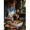 imageSweese 8x8 inch Square Porcelain Baking Dish with Double Handles  NonStick Oven Casserole Pan for Brownie Lasagna Roasting  Great for Serving or CookingWhite