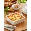 imageSweese 8x8 inch Square Porcelain Baking Dish with Double Handles  NonStick Oven Casserole Pan for Brownie Lasagna Roasting  Great for Serving or CookingWhite