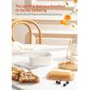 imageSweese Butter Dish with Lid Large Porcelain Keeper with Beech Wooden Lid for Countertop Perfect for East and West Coast Butter WhiteWhite