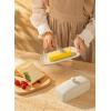 imageSweese Butter Dish with Lid Porcelain Butter Keeper 78 Inch Butter Holder with Handle Cover Butter Container Perfect for East West Coast Butter RedLight Gray