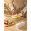 imageSweese Butter Dish with Lid Porcelain Butter Keeper 78 Inch Butter Holder with Handle Cover Butter Container Perfect for East West Coast Butter RedWhite