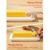 imageSweese Butter Dish with Lid for Countertop  Butter Container  Butter Saver 4oz Beautiful Small Butter Tray for East West Coast Butter Fridge Dishwasher SafeWhite