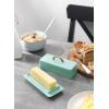 imageSweese Butter Dish with Lid for Countertop  Butter Container  Butter Saver 4oz Beautiful Small Butter Tray for East West Coast Butter Fridge Dishwasher SafeMint Green
