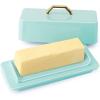 imageSweese Butter Dish with Lid for Countertop  Butter Container  Butter Saver 4oz Beautiful Small Butter Tray for East West Coast Butter Fridge Dishwasher SafeMint Green