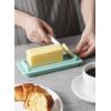 imageSweese Butter Dish with Lid for Countertop  Butter Container  Butter Saver 4oz Beautiful Small Butter Tray for East West Coast Butter Fridge Dishwasher SafeMint Green