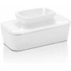 imageSweese Butter Dish with Lid for Countertop French Butter Keeper to Leave On Counter with Water Line Porcelain Butter Dish Butter Holder and Container Great for Kitchen Farmhouse Decor White12512550 Inch