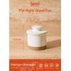 imageSweese French Butter Dish  Butter Crock for Counter with Water Line for Fresh Spreadable Butter  French Butter Keeper with Lid  Housewarming Gift For The One Who Has It All  WhiteLatte White