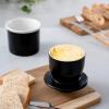 imageSweese French Butter Dish  Butter Crock for Counter with Water Line for Fresh Spreadable Butter  French Butter Keeper with Lid  Housewarming Gift For The One Who Has It All  WhiteBlack