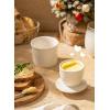 imageSweese French Butter Dish  Butter Crock for Counter with Water Line for Fresh Spreadable Butter  French Butter Keeper with Lid  Housewarming Gift For The One Who Has It All  WhiteWhite