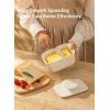 imageSweese Large Butter Dish with Lid Porcelain Butter Keeper Container  Perfect for East Coast West Coast Butter and Kerrygold Butter Butter Crock with Lid Gift  WhiteWhite