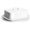 imageSweese Large Butter Dish with Lid for Countertop Porcelain 8oz Butter Keeper with Handle Cover Design 77 Inch Butter Container Perfect for EastWest Coast Butter WhiteWhite