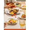 imageSweese Porcelain 78 Inch Dessert Plates Set of 6  White Salad Plates Appetizer Plates Small Plates  Dishwasher Microwave Oven Safe Smooth Glaze Scratch ResistantWhite