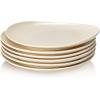 imageSweese Porcelain 78 Inch Dessert Plates Set of 6  White Salad Plates Appetizer Plates Small Plates  Dishwasher Microwave Oven Safe Smooth Glaze Scratch ResistantBeige