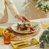 imageSweese Porcelain 78 Inch Dessert Plates Set of 6  White Salad Plates Appetizer Plates Small Plates  Dishwasher Microwave Oven Safe Smooth Glaze Scratch ResistantLight Grey