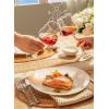 imageSweese Porcelain 78 Inch Dessert Plates Set of 6  White Salad Plates Appetizer Plates Small Plates  Dishwasher Microwave Oven Safe Smooth Glaze Scratch ResistantWhite