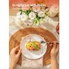 imageSweese Porcelain 78 Inch Dessert Plates Set of 6  White Salad Plates Appetizer Plates Small Plates  Dishwasher Microwave Oven Safe Smooth Glaze Scratch ResistantWhite