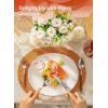 imageSweese Porcelain 78 Inch Dessert Plates Set of 6  White Salad Plates Appetizer Plates Small Plates  Dishwasher Microwave Oven Safe Smooth Glaze Scratch ResistantWhite